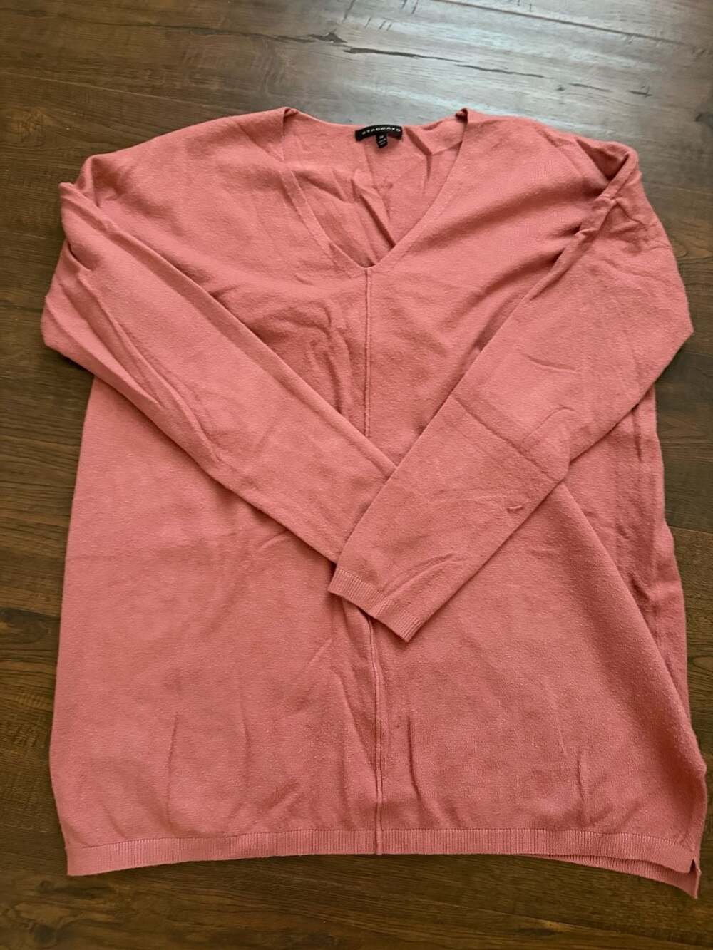 Staccato V-Neck Sweater Size M Pink Knit Pullover